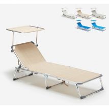 Lettino spiaggia mare alluminio pieghevole California Colore: Beige