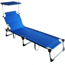 Gartenfreund Klappliege Mykonos 57x187x30h cm Blau