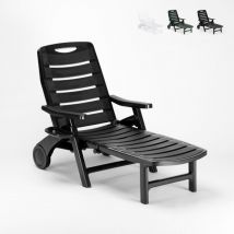 Lettino pieghevole in plastica per piscina e spiaggia Premiere Grand Soleil Colore: Antracite