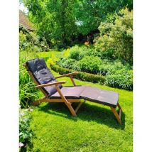 Lettino prendisole Queen Mary incl. cuscino antracite