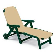 Lettino smeraldo verde bosco telo sabbia