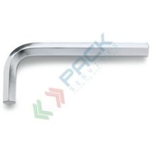 BETA – Chiave esagonale piegata 22mm – Lunghezza totale 216mm, Lunghezza parte esagonale 100mm, Finitura cromata