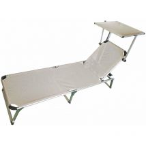 Lettino texilene alluminio prendisole pieghevole in alluminio spiaggia giardino Luxury