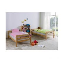 Befara - letto a castello bambino a l tirreno - Naturale - 90 x 200 - Con scivolo naturale