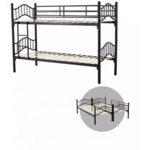 Letto a castello bellahome 'berna' in metallo con doghe in legno, 203x83x145,5 cm