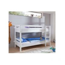 Letto a castello legno olimpo - Laccato bianco - 90 x 200 - Senza scivolo