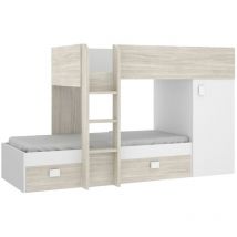 Befara - letto a castello modulare duo - Grigio / Bianco