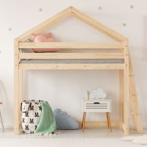 Letto a mezza altezza 70x140 con rete a doghe Alix Bois