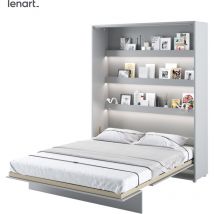 Bim Furniture - Lenart Letto a scomparsa bed concept 12 160x200 verticale grigio opaco
