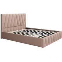 Letto con contenitore 160 x 200 cm Velluto Beige - lidama di Pascal Morabito