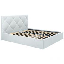 Letto con contenitore 160 x 200 cm Velluto Grigio - STARI di PASCAL MORABITO