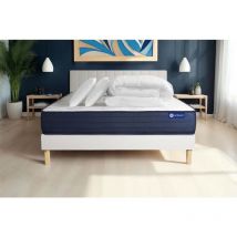 Pacchetto letto completo - Materasso 200x200cm + Box spring con doghe (kit) + 2 cuscini + Piumino - Actiflex Life