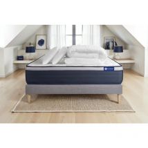 Actisom - Pacchetto letto completo - Materasso 180x200cm + Box spring con doghe (kit) + 2 cuscini + Piumino - Actiflex Max