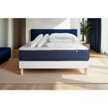 Actisom - Pacchetto letto completo - Materasso 180x200cm + Box spring con doghe (in kit) + 2 cuscini + Piumino - Actiflex Sleep