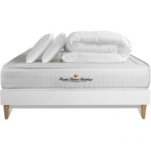 Pacchetto letto completo - Materasso 200x200cm + Box spring con doghe (kit) + 2 cuscini + Piumino - Balmoral