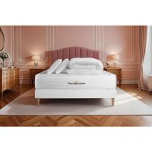 Pacchetto letto completo - Materasso 160x200cm + Box spring (monoblocco) + 2 cuscini + Piumino - Buckingham