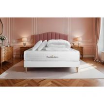 Pacchetto letto completo - Materasso 140x190cm + Box spring con doghe (in kit) + 2 cuscini + Piumino - Buckingham