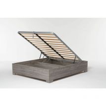 Letto Contenitore Made In Italy Cangù bed box 160X190 C/Piedini Rovere Grigio