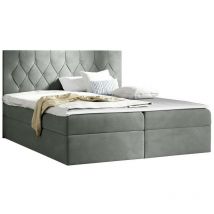 Mobilier1 - Letto continentale Baltimore 159, Mikrofaza 14, Continentale, Doppio, 200x200, Arazzo, Reti a doghe, 207x208x103cm