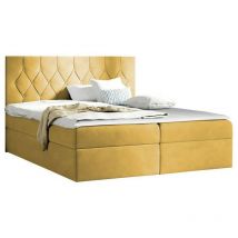 Mobilier1 - Letto continentale Baltimore 159, Mikrofaza 07, Continentale, Doppio, 200x200, Arazzo, Reti a doghe, 207x208x103cm