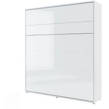 Lenart Bed concept vertikales Wandbett cm191x46-228x217H Weiß glänzend