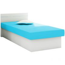 Mobilier1 - Letto Dover 101, Bianco, Singolo, 80x190, 80x192x68cm
