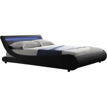 Habitat Et Jardin - Letto led 'Natacha' - 180 x 200 cm - Nero
