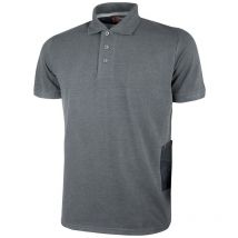 Upower gap polo t-shirt maglietta maglia da lavoro leggera cotone e poliestere grey meteorite taglia s
