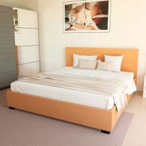 Llb Living Life Bed - Letto matrimoniale 2 piazze con rete e contenitore 160x190 Basel King Colore: Beige