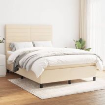 Furniture Limited - Giroletto a Molle con Materasso Crema 140x200