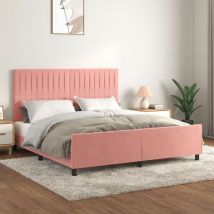 Furniture Limited - Giroletto con Testiera Rosa 160x200 cm in