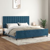 Furniture Limited - Giroletto senza Materasso Blu Scuro 200x200