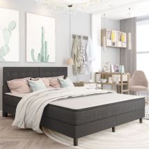 Furniture Limited - Letto a Molle Grigio Scuro in Tessuto 160x200