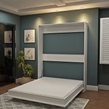Toscohome - Letto matrimoniale a scomparsa colore bianco 164x221H cm - Primer