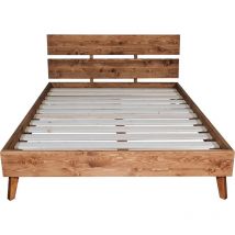 Letto matrimoniale con base Nostalgie marrone 160x200cm