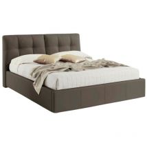 Letto matrimoniale con contenitore Melia tortora H109xL182xP220