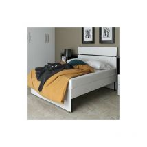 Letto matrimoniale due piazze in legno per camera da