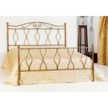 Letto matrimoniale in Ferro Battuto Carolina Colori Ferro: Oro ducato