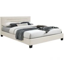 Letto Comfivo 327, Beige, Doppio, 180x200, Arazzo, Reti a doghe, 185x212x90cm