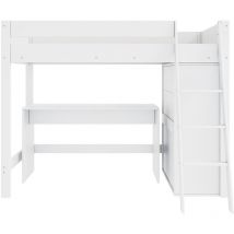 Gutent - Letto per bambini, letto multifunzionale per bambini, con scala, scrivania, armadio, liberamente combinabile, senza materasso, legno