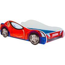 Letto Per Bambini - Letto Auto Spiderman - 140x70 Cm - Incluso Materasso
