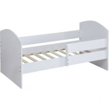 Habitat Et Jardin - Letto per bambini Victoria con barriera - Legno - Bianco - 80 x 160 cm