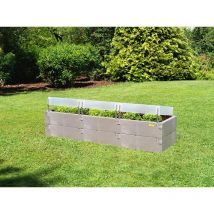 Letto rialzato Juwel Timber xxl (16 mattoncini, 3 cappe termiche, aspetto legno, resistente alle intemperie, ecologico) 20823