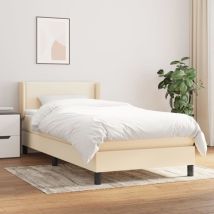 Furniture Limited - Giroletto a Molle con Materasso Crema 90x200