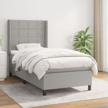 Furniture Limited - Giroletto a Molle con Materasso Grigio Chiaro