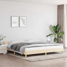 Jinlefu - Furniture Limited - Giroletto senza Materasso Crema 200x200 cm in