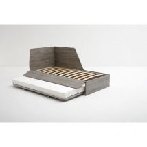 Letto singolo cangù mi&tù con Letto Estraibile rovere grigio - Lato sx