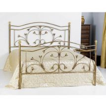 Letto singolo in ferro battuto Foglie Colori Ferro: Glicine
