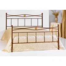 Letto singolo in Ferro Battuto Nina Colori Ferro: Rosa - Shabby Chic - Rosa - Shabby Chic