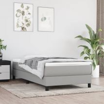 Bonnevie - Letto singolo,Letto per adulti,Giroletto a Molle Grigio Chiaro 90x200 cm in Tessuto CFW614950